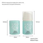 50ml Blue Red Plastic Vacuum Emulsion Bottle For Facial Treatment