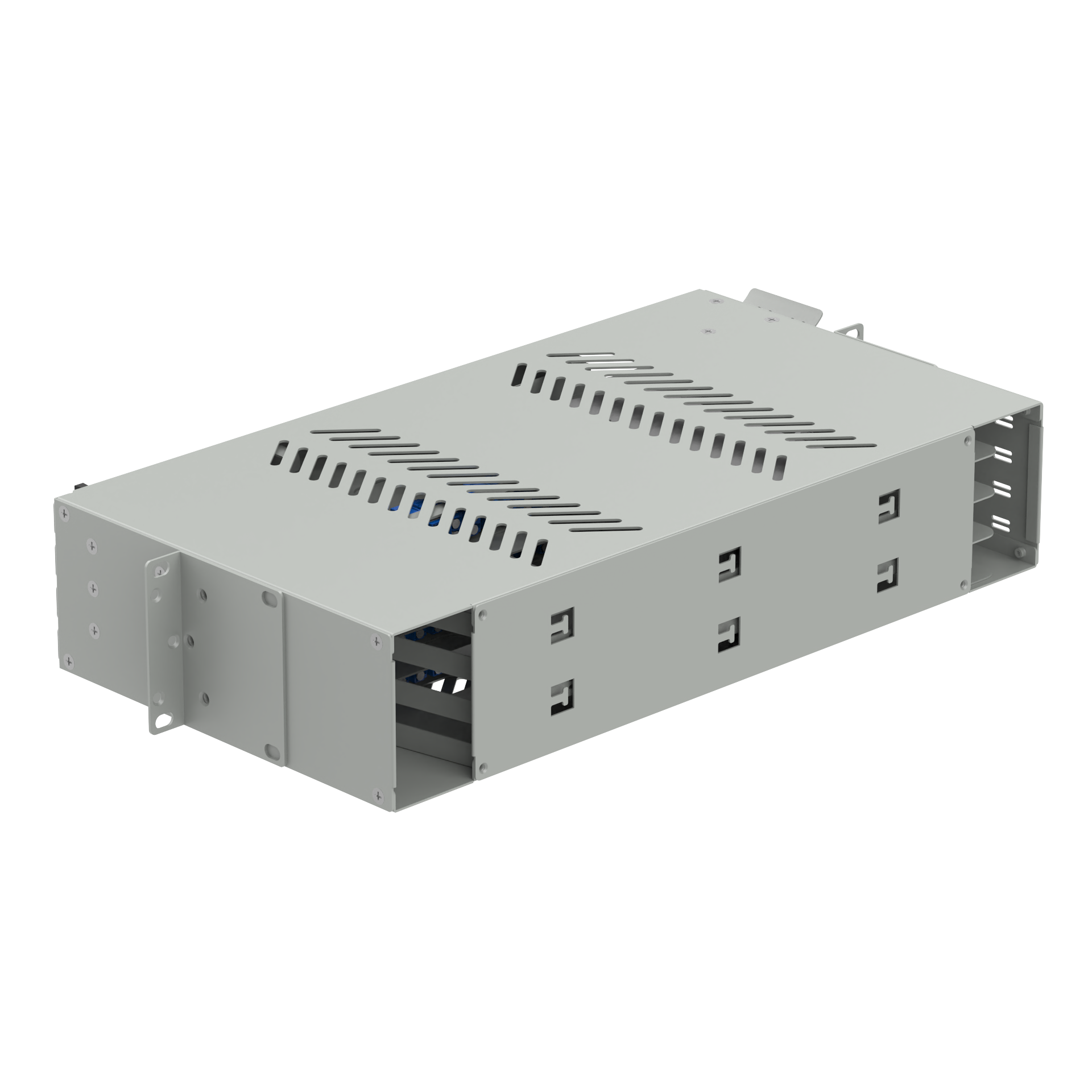 19 Inch Data Center Fiber Optic Patch Panel Sub ODF with LC APC Swing Type and 5
