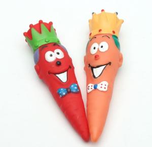 Quality Funny Carrot Christmas Gift top vinyl toy with squeaky for dog and car wholesale