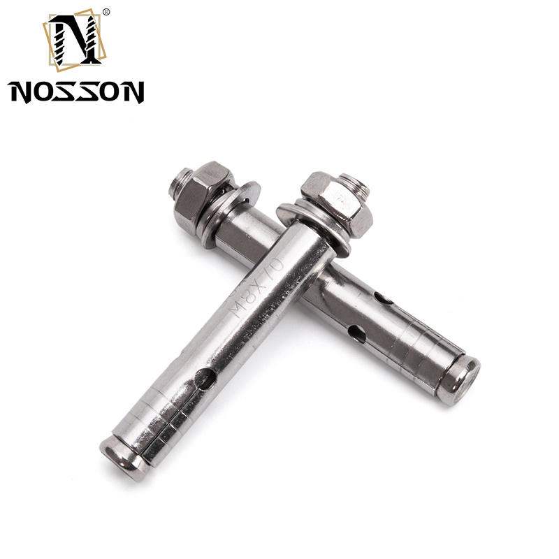 Metric Stainless Steel Hex Nut Sleeve Round Hole Body Flat Washer and Spring Washer Anchor Bolt Finish Longer Life TiCN Capacity 700