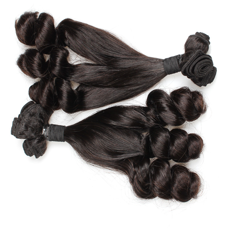 Wholesale Virgin Human Hair Etension Natural Color Indian Hair Bundles