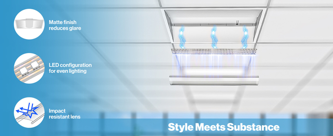 Aluminum LED Troffer Light 30W 25W 20W 15W 120° Beam Angle
