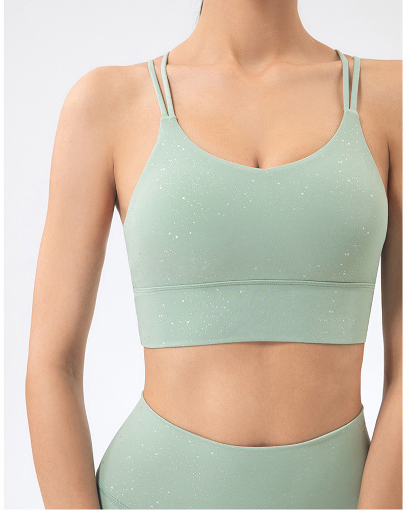 Flash Sequin Yoga Set Clothes Nylon Moisture Wicking Womens 2 Piece Workout Sets