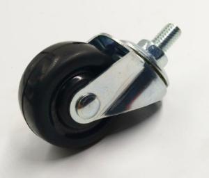 Quality 75mm swivel rubber caster wheels with threaded stem screw casters wholesale