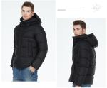 Simple Atmospheric Short Padded Jacket Men'S Down Parka Hit Color Short Coat