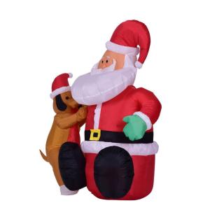 Quality Inflatable Light-up Santa Claus Christmas Decoration for Garden Display with Air Blower and Light wholesale