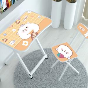 Quality 54x34cm Foldable Study Table And Chair Set For Adults Cartoon Learning wholesale