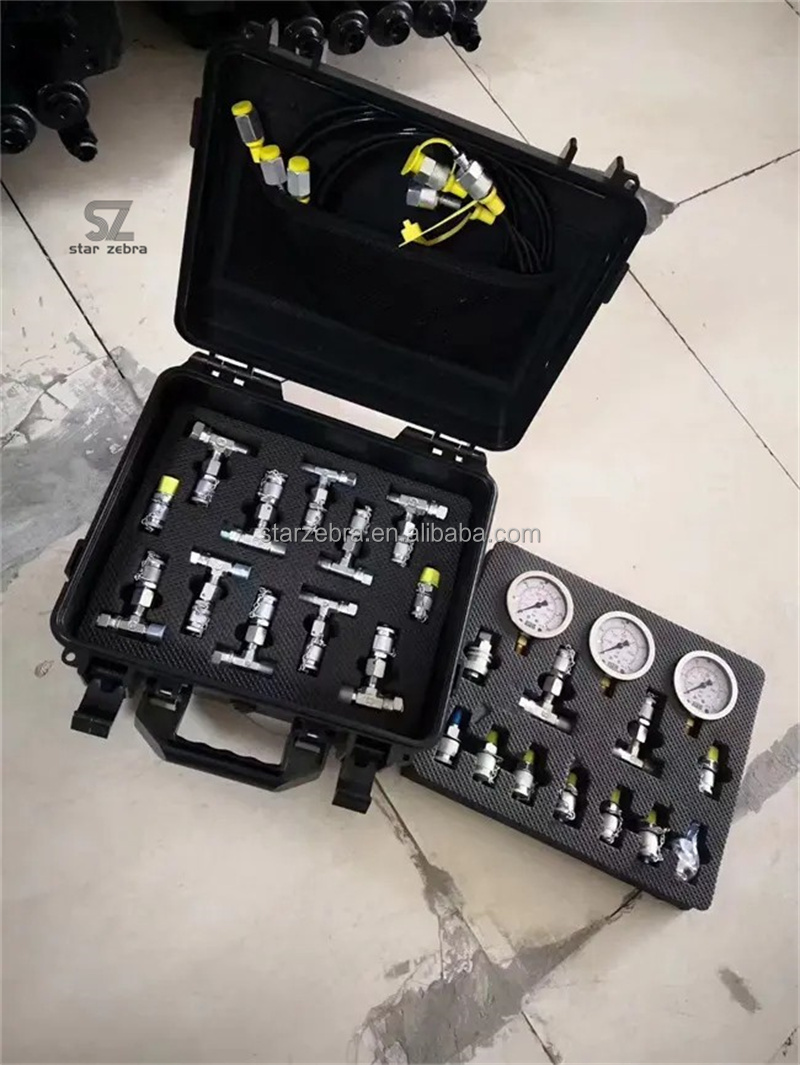 Digital Hydraulic Pressure Gauge Set Diagnostic Test Kit for Excavators Upgrade Your Equipment in Building Material Shops