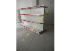Quality Supermarket Merchandise Metal Gondola Display Floor Stand / Pegboard Shelving wholesale