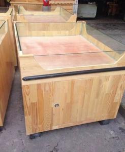 Quality Customized Supermarket Stand Wood Storage Display Shelving Units / Wood Shelving Units wholesale
