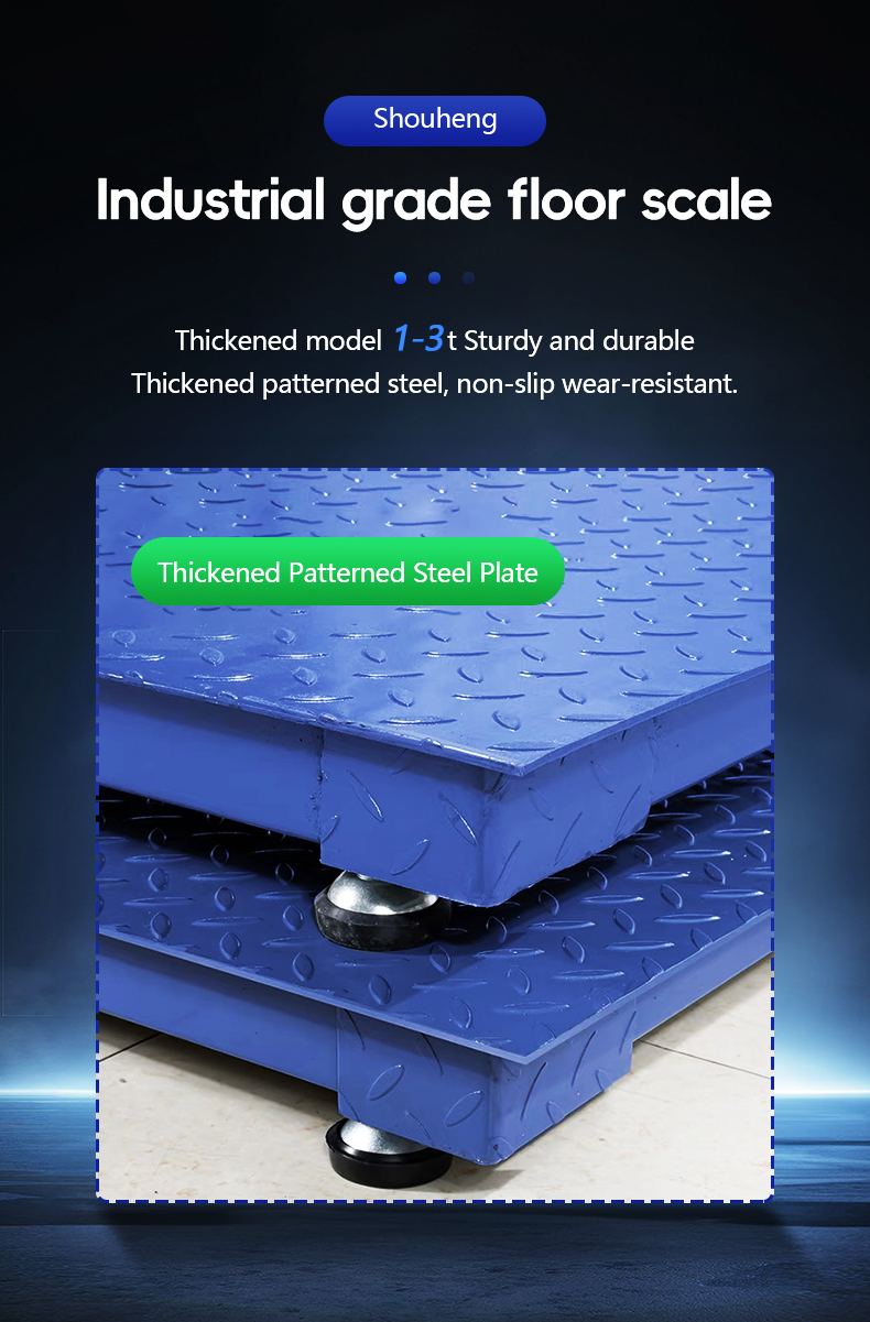 Industrial Weighing Floor Scale 600*800mm Carbon Steel with Bracket and 500KG Capacity