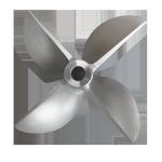 TS16949 316 Stainless Steel Shear Outboard Propellers Mirror Polish