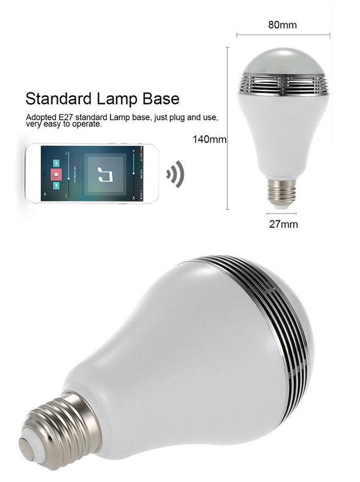 Wireless Color Changing LED Lamp Speaker D80*H135 Mm With Remote Controller