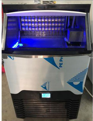 220V Stainless Steel Air-cooled Ice Maker Machine 120kg Commercial Cube Ice Machine for Your Barbecue Restaurant