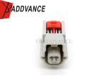 Dual Slot Light Gray Electrical Female Connector 2 Pin For Truck Bus 1 Year