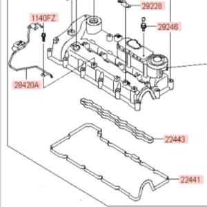 Quality Genuine New 224102F701 22410-2F701 Engine Valve Cover Assembly for Hyundai Tucson Santa Fe KIA Sedona Sportage Sorento wholesale