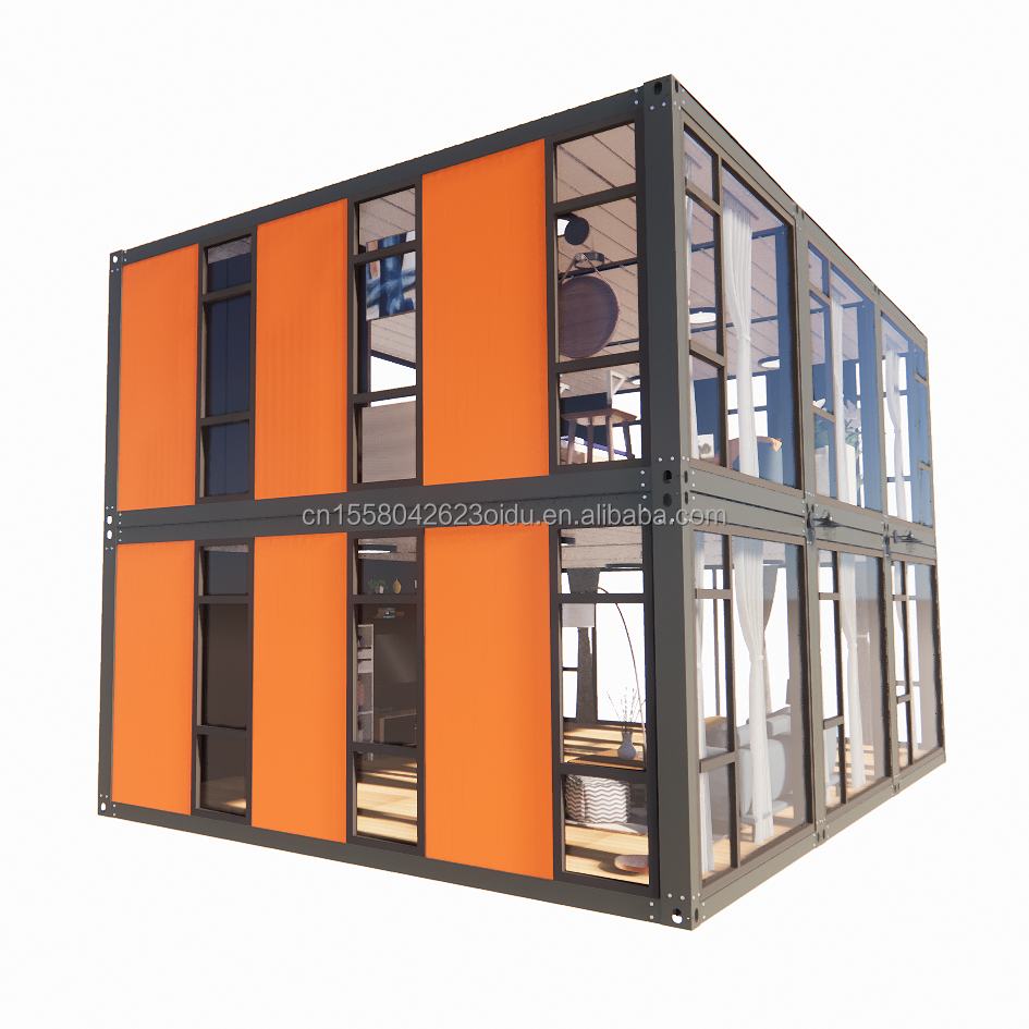 Hotel Flat Pack Steel Product Modern Design Fabricated Apartment by Cbox Luxury Two-Layer Portable Container House