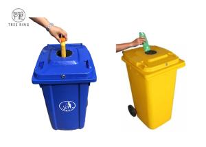 Quality 100 Lt Plastic Rubbish Bins Waste Wheelie Bin 120 Litre With Lock And Rubber Stopper wholesale