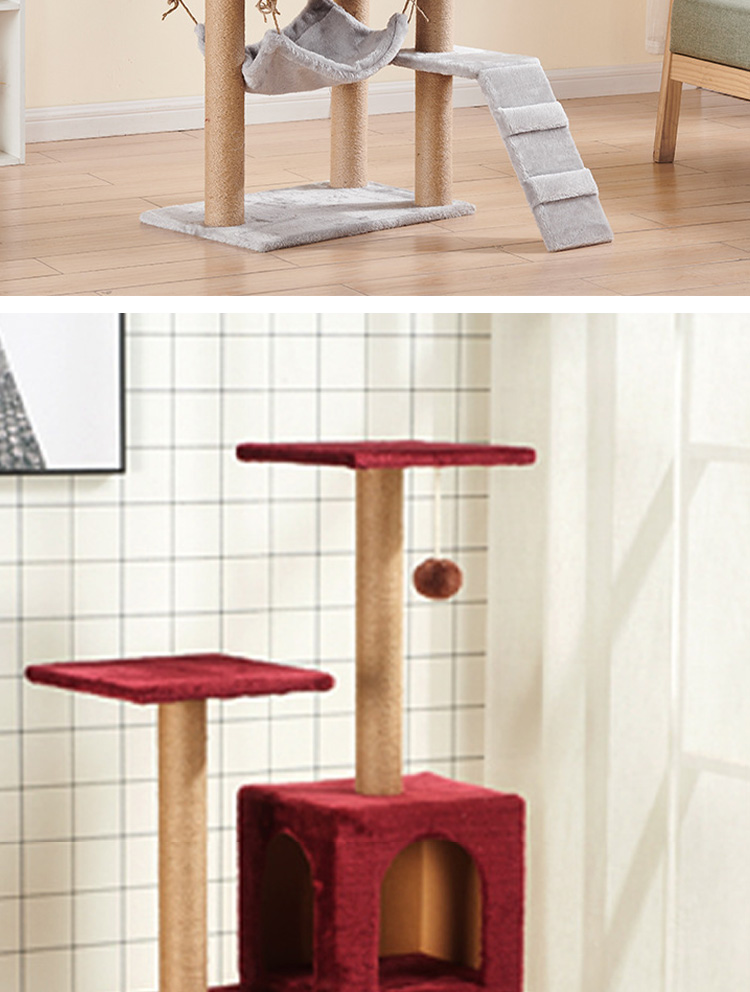 Multi Level Cat Tree House Scratching Post Heavy Duty With Sisal Rop Cat Tower Column Climbing Tree for Cats and Animals