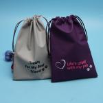 Faux PU Leather Satin Strings Drawstring Package Bag