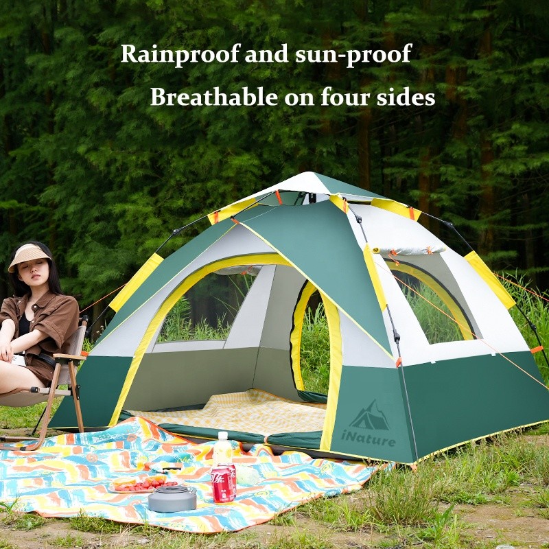 User Friendly Camping Outdoor Tents 3-4 Person Easy Set Up Portable Four Person Tent