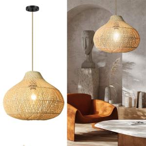 Quality Handmade Bamboo Woven South Asia Holiday Restaurant Hotel Japanese Hawaii Summer Style Pendant Lamp(WH-WP-80) wholesale