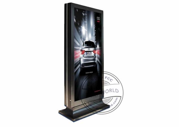 65 Inch Floor Standing Advertising Machine Waterproof Aluminum Case Customized