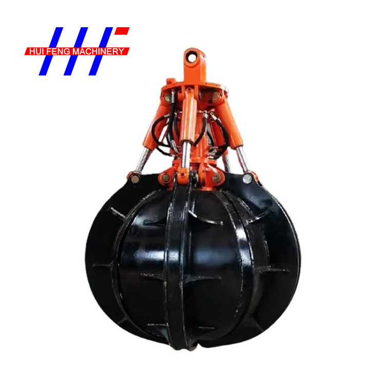 70 Ton Discharging Excavator Grapple Hydraulic Grab Bucket Hardox 400