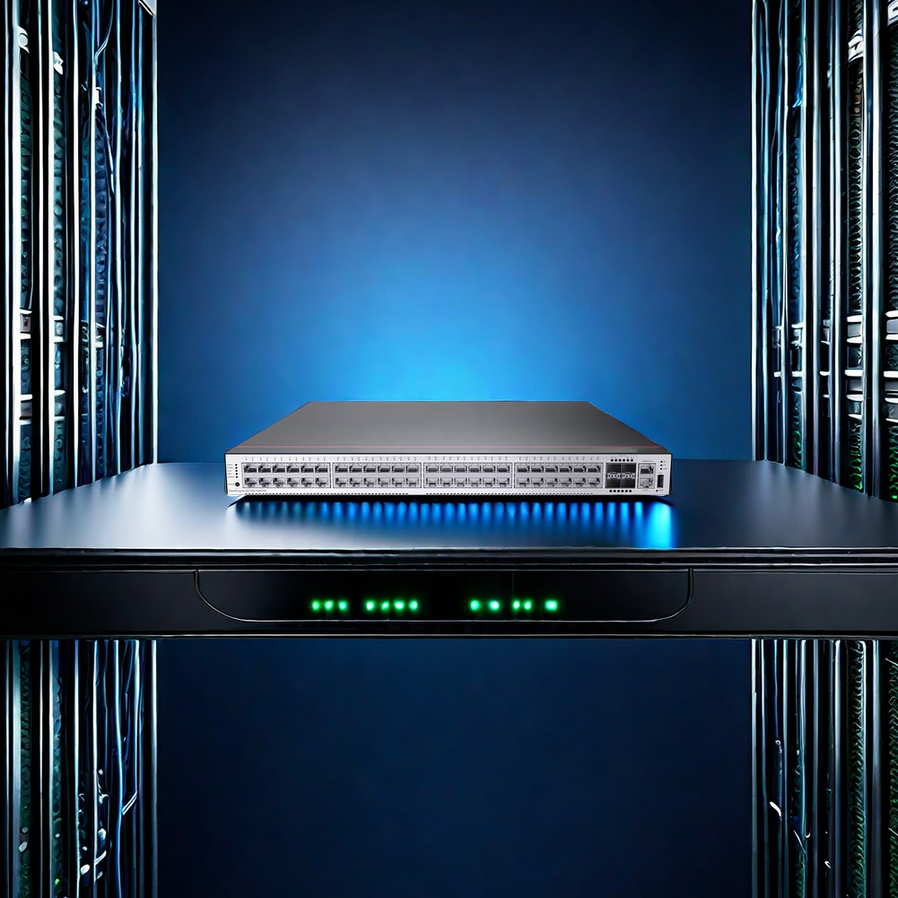 S5732-H48S6Q 44 GE SFP 4 10 GE SFP 6 40 GE QSFP All Optical Switch With One Power Compact Design and Speed Data Transfer