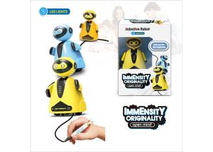 Quality 4 &quot; Magic Inductive Robot Vehicle Car For Children 3 Year Old Follow Any Drawn Line wholesale
