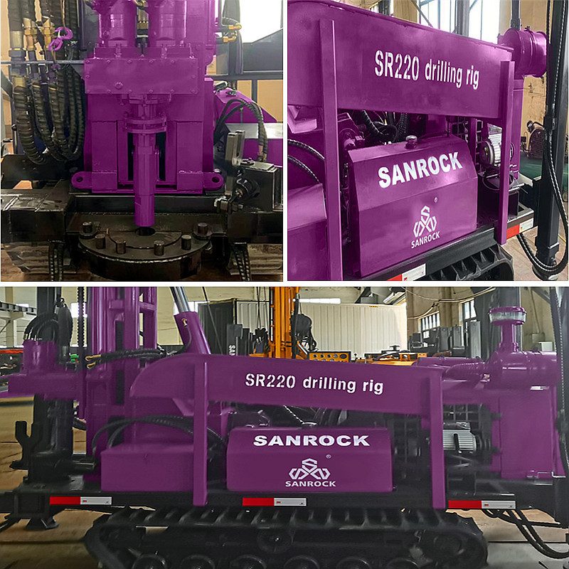 Crawler Water Well Drilling Rig 4800 KG Power Type Diesel Hydraulic Drilling Machine
