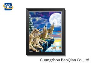 Quality 0.6mm PET + 157Gg Coated 3d Wolf Picture , Custom Lenticular Printing wholesale