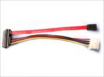 Red Color 7+15pin 22pin SATA Cable Female To SATA Female W/ Molex IDE 4Pin Power