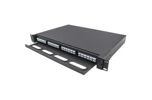 Quality 19&quot; 1U 48Port 96 Cores LC Fiber Optic Patch Panel Cabinet For Data Center wholesale