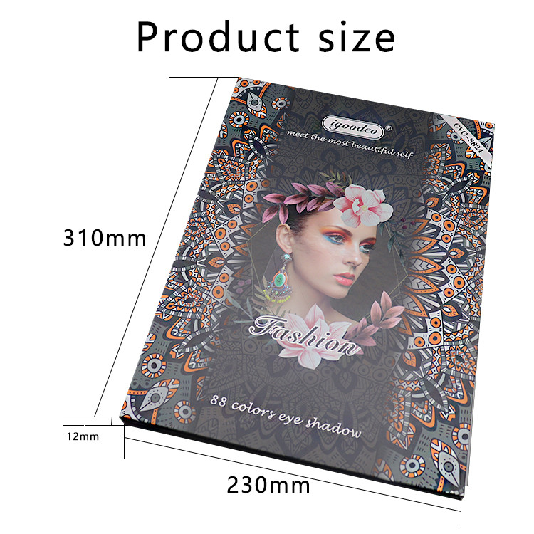 88C Colors Makeup Eyeshadow Palette Shimmer Glitter Mineral Pigmented