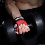 Fitness CrossFit hand grips leather gymnastics workout 3 hole carbon hand grips