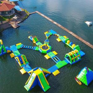 China PVC Floating Inflatable Water Park Aqua Park Floating Obstacle Course Anti UV on sale