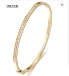 Bling Bling All Rhinestone Snap On Gold Bracelet Charm Bracelets For Women