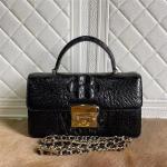 Authentic Real Alligator Leather Women Flap Purse Female Small Handbag Genuine
