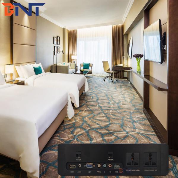 Aluminum Brushed Media Wall Socket/Hotel USB Wall Sockets Plate