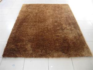 Quality 1200d Plain Design Shiny Polyester silk shaggy Carpet wholesale