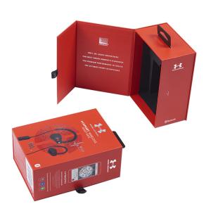 Quality Red 1200g Printed Rigid Box For Wireless Earphone wholesale