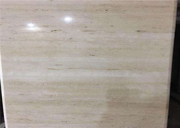 Super Light Natural Stone Tiles , Italian Ivory White Travertine Marble Wall