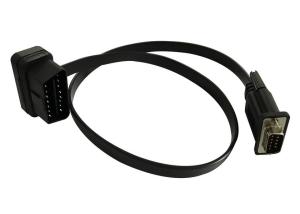Quality OBD2 OBDII 16 Pin J1962 Male to DB9 Pin Male Connector Flat Cable wholesale