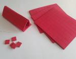 Wholesale 25x25x4MM Red Rubber +1MM Cling Foam of Glass Protective Red EVA