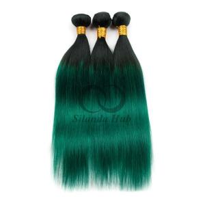 Quality #T1B/Green Straight Remy Human Hair Bundles Sew In Weave Bundles Brazilian Bundle Deals wholesale
