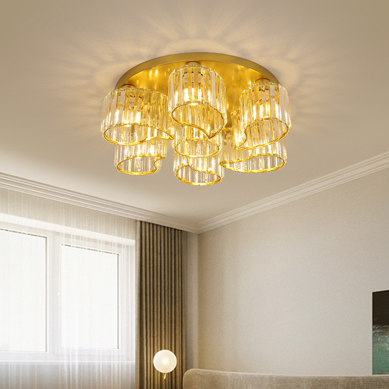 Romantic Modern Minimalist Ceiling Lamp American Model Room Personality Luxury led crystal ceiling light（WH-CA-76)