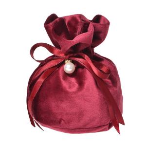 Quality Colorful Odorless Fabric Drawstring Gift Bags Small Velvet Material wholesale