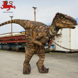 Quality Animatronic Velociraptor Costume , Artificial Adult Dinosaur Costume wholesale