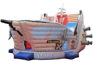 Quality Pirate Ship Style Huge Inflatable Dry Slide Waterproof UV Protective wholesale